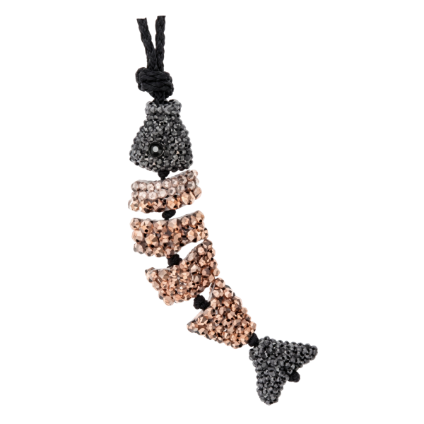 Eudora Balık Swarosvki Kolye, Rose Gold