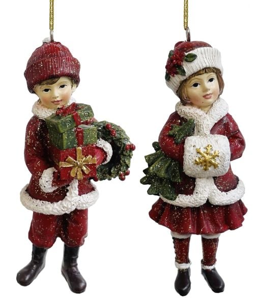 Hediye Paketli Oğlan Yılbaşı Ağacı Süsü - Kırmızı