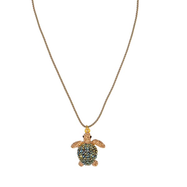 Caretta Deniz Kaplumbağası Swarovski Kolye, Zümrüt Yeşili