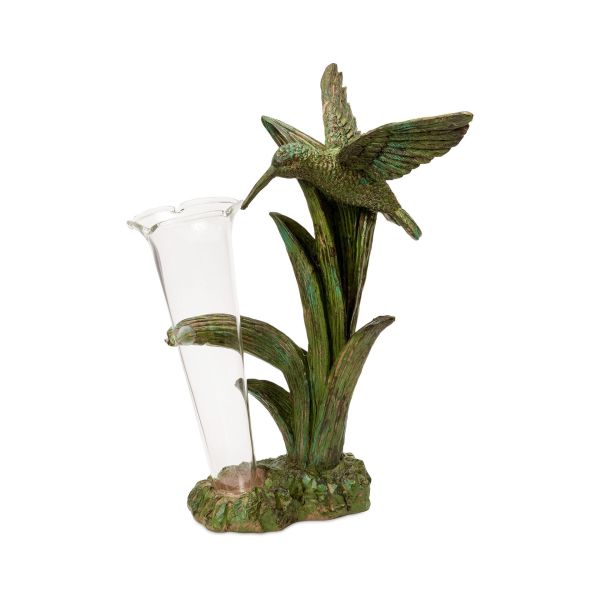 Sinekkuşu Figürlü Cam Vazo