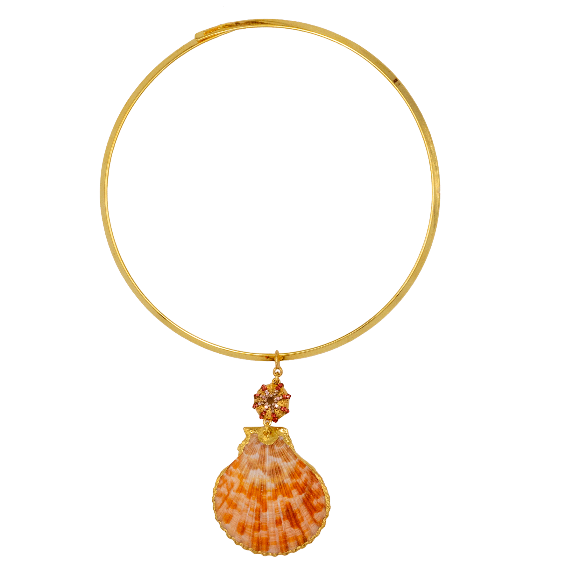 Dazlind Callico Midye Choker Kolye, Light Coral