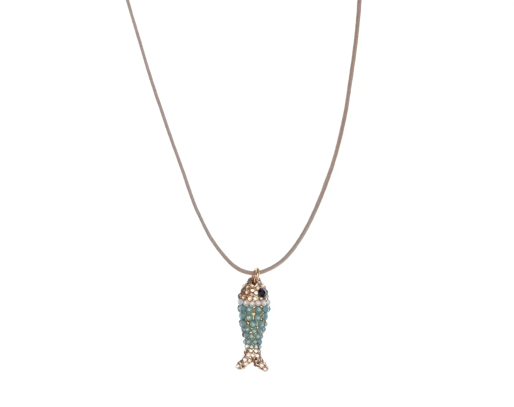 Maridaki Balık Swarovski Kolye, Small - Pacific