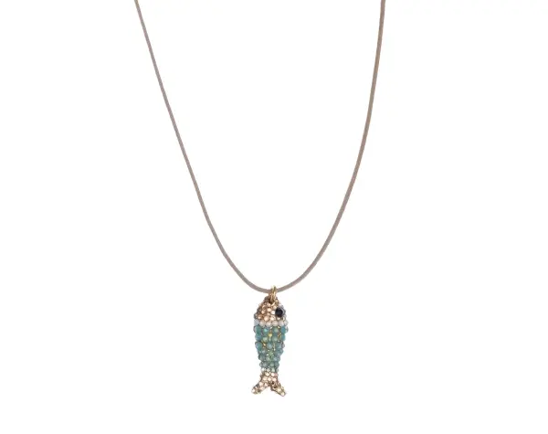 Maridaki Balık Swarovski Kolye, Small - Pacific