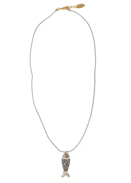Maridaki Balık Swarovski Kolye, Small - Rose Gold