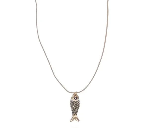 Maridaki Balık Swarovski Kolye, Small - Rose Gold