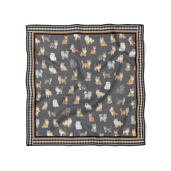 Behlül Kitty İpek Eşarp - 110x110 cm