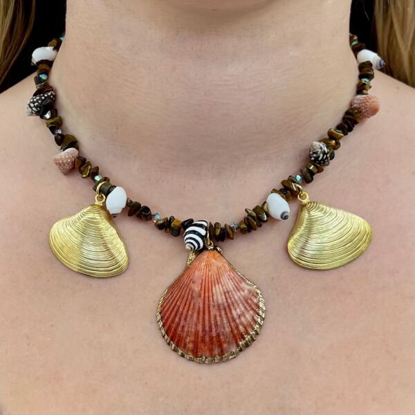 Maori Tiger Eye Midye Kolye