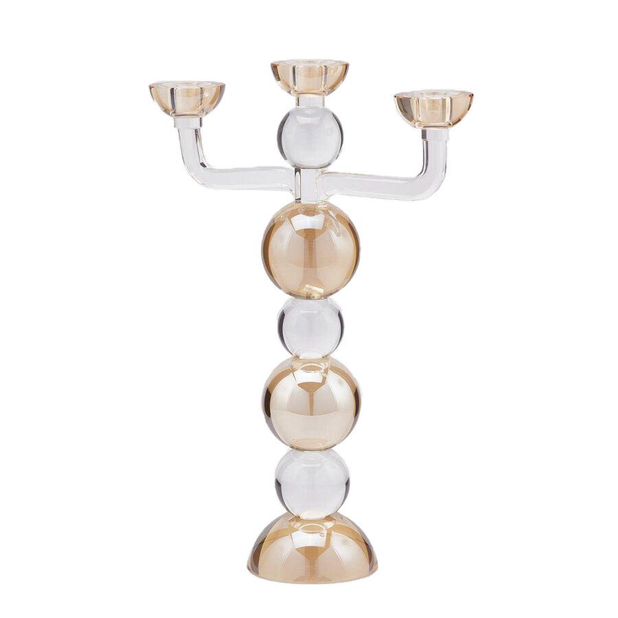 ÜÇ KOLLU KRİSTAL ŞAMDAN