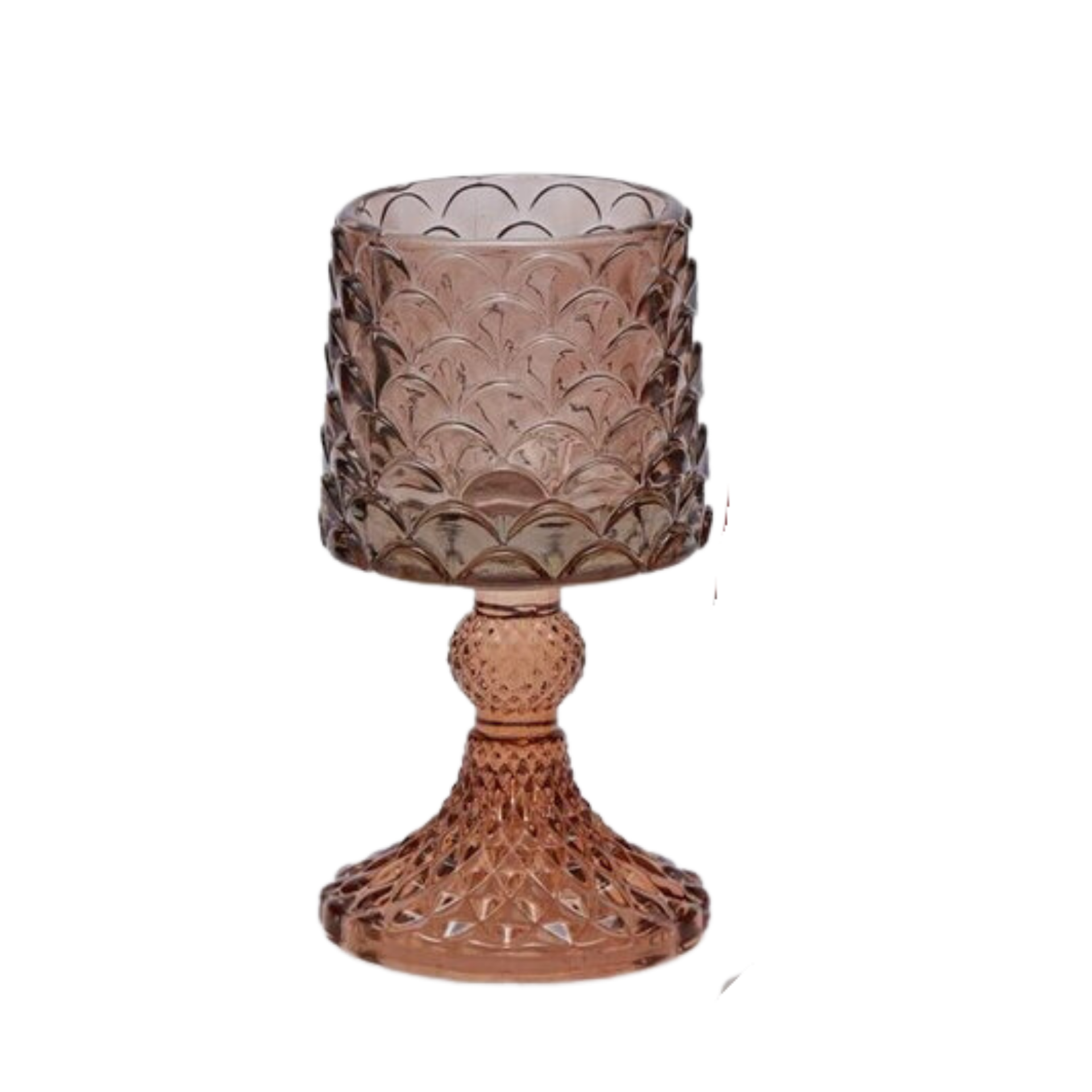 PORTACANDELA LAMBA FORMLU FÜME CAM ŞAMDAN / MUMLUK