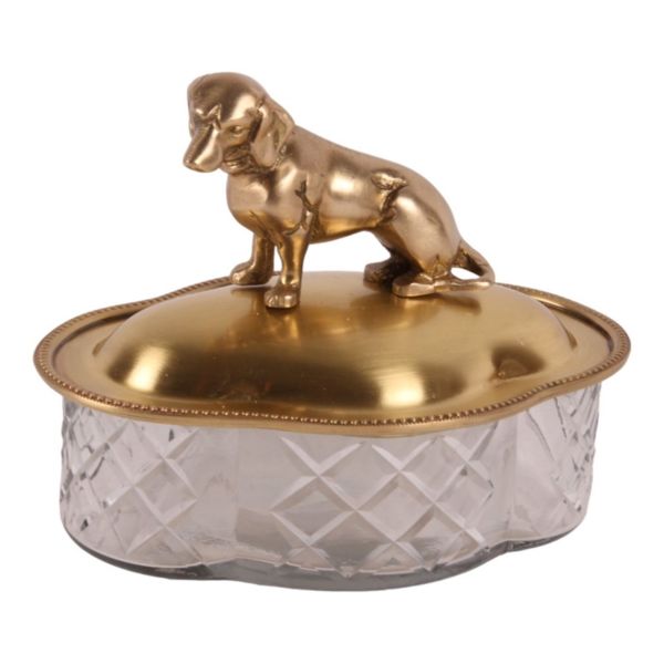 Köpekli Barok Pirinç Kutu