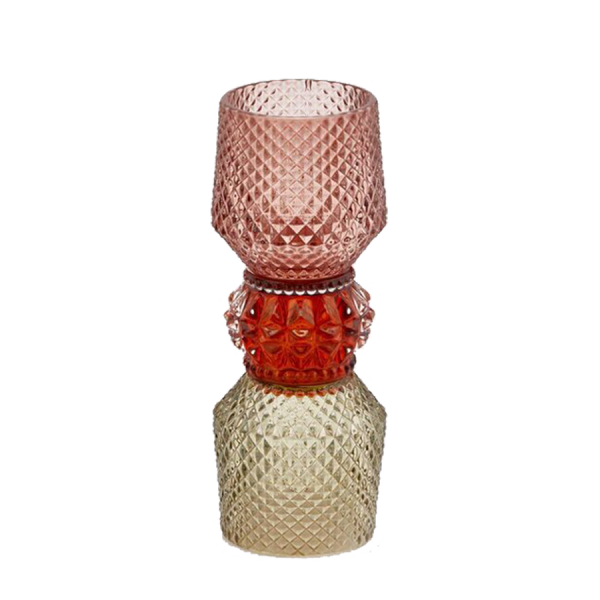 Barceloneta Cam Mumluk, Pembe-Kırmızı-Sarı