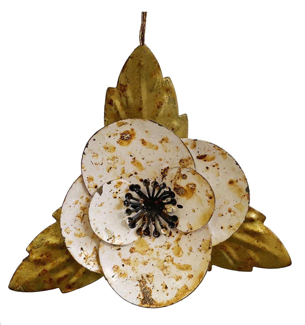 Magnolia Antik Patineli Metal Süs