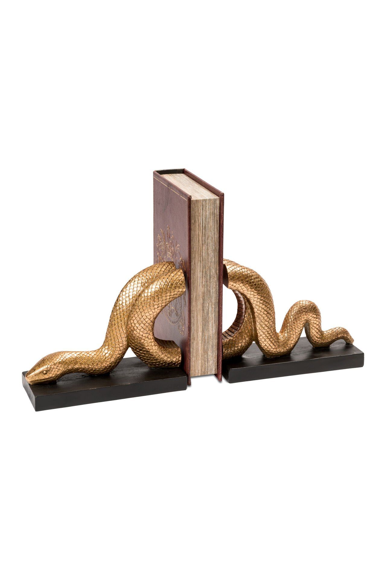 YILAN FORMLU BRONZ KİTAP DESTEĞİ - BOOKEND (SAĞ VE SOL ÇİFT)