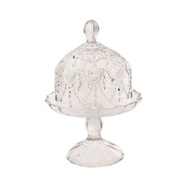 Kalplerle Kaplı Kaideli Cam Kek / Pasta Standı