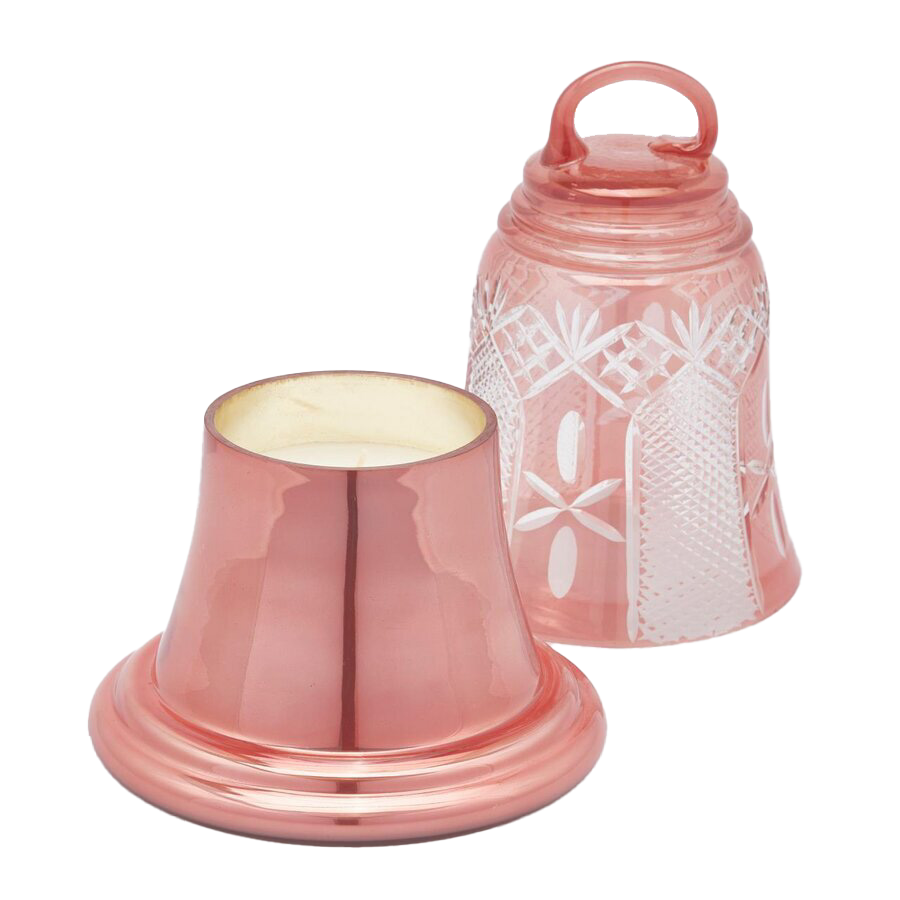 ÇAN FORMLU KAPAKLI PEMBE MUMLUK, 24 CM