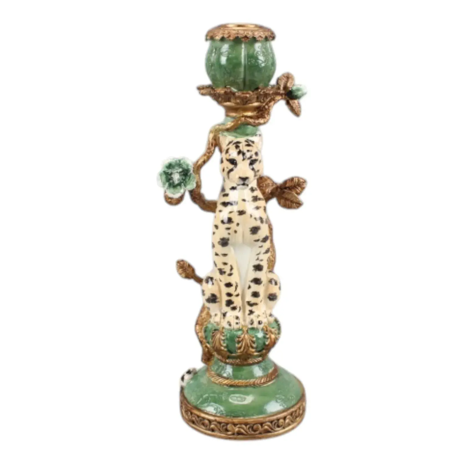Savannah Leopar Şamdanı