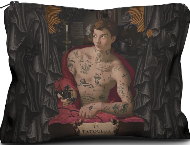 The Tattoo Artist Kadife El Çantası - 17 x 23 cm