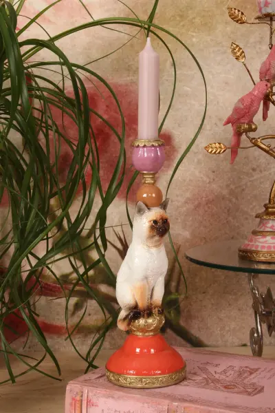 Lady Sia Kedi Şamdanı