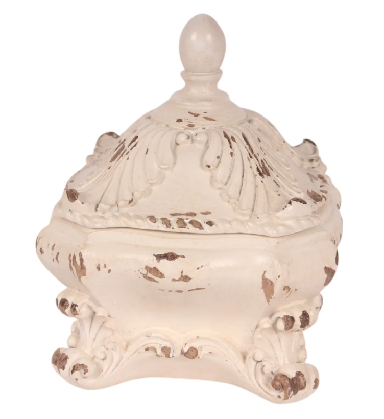 Château Antique Dekoratif Kutu - 14x12 cm