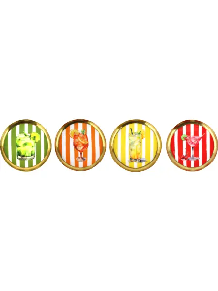 Lime Desenli Kokteyl Tepsisi – 20 cm
