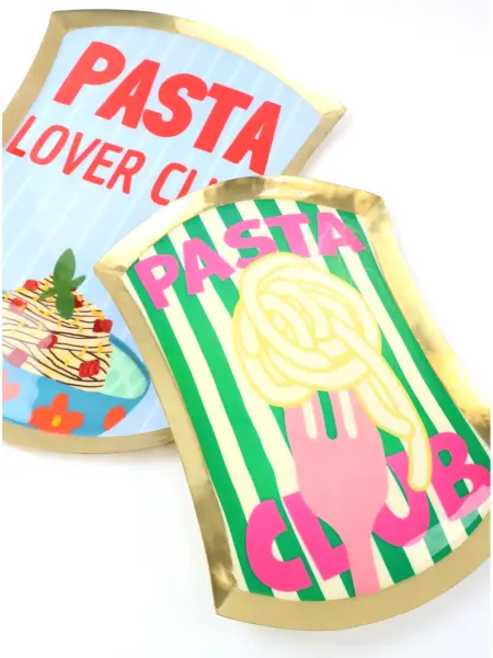 Pasta Club Spagetti Desenli Tepsi