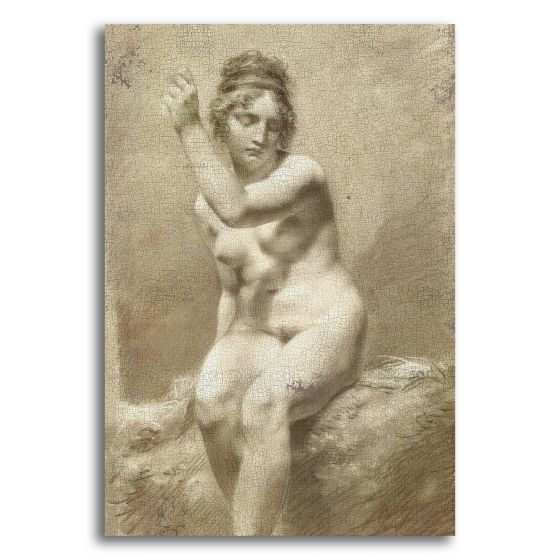 Study of a Female Nude – Eskitme Efektli Sanatsal Tablo