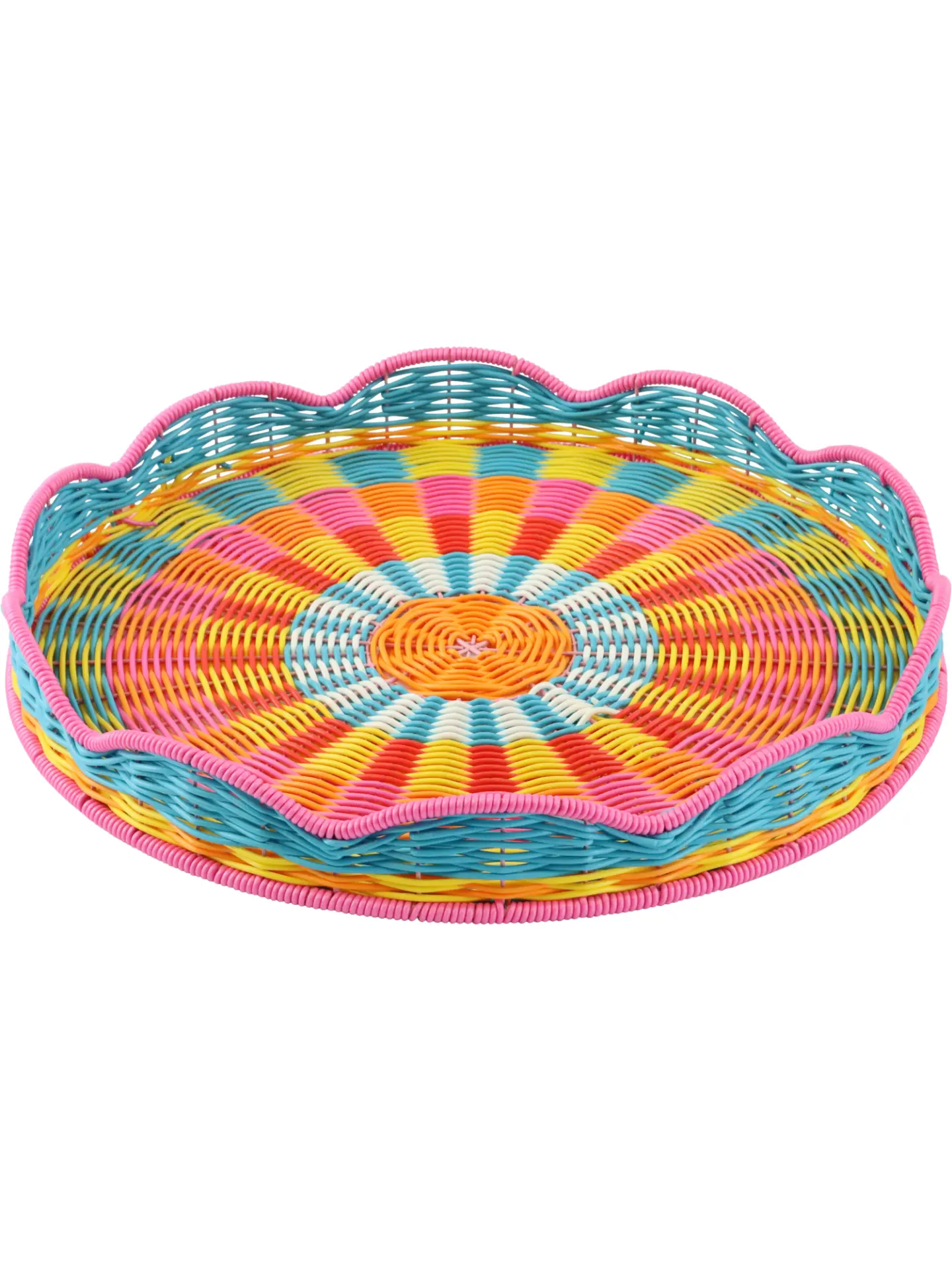 Fiesta Gökkuşağı Rattan Tepsi