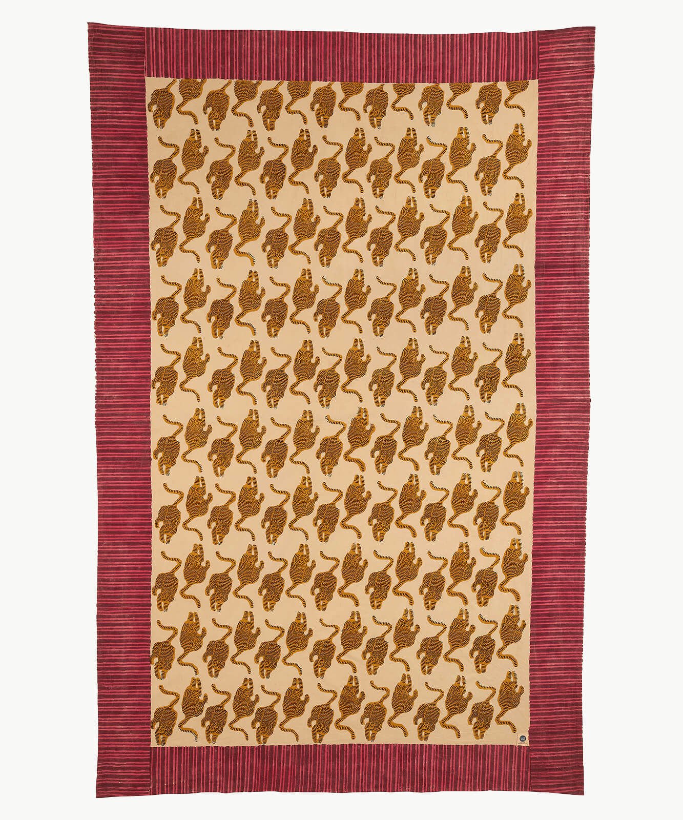 Kaplan Desenli Blok Baskı Örtü, Tek Kişilik