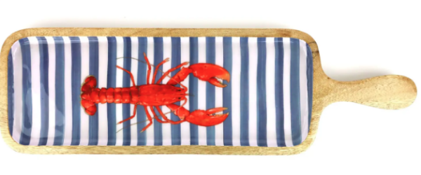 Lobster Lines Saplı Servis Tabağı