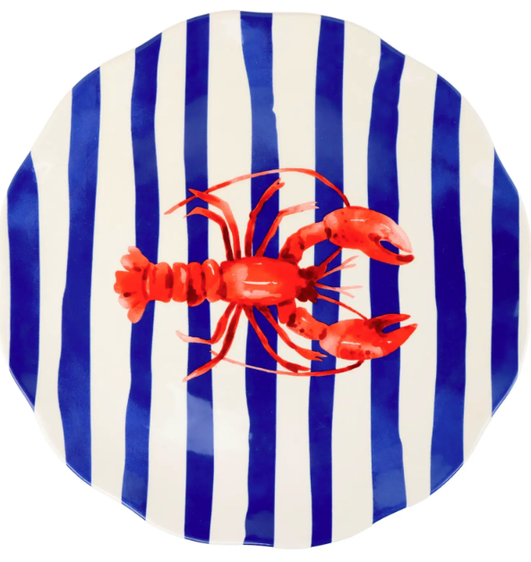 Lobster Love Istakoz Desenli Servis Tabağı