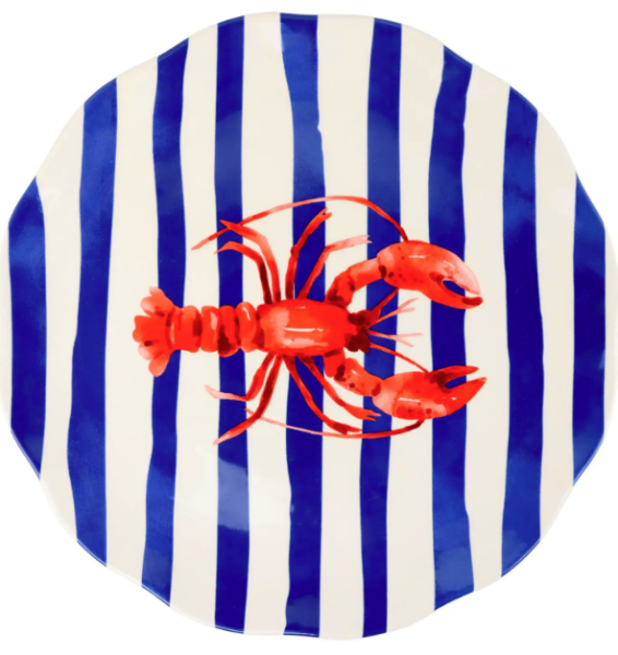 Lobster Love Istakoz Desenli Servis Tabağı