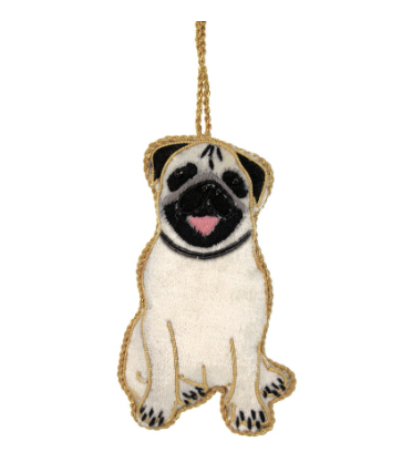 Pug Ornament 8,6x5cm 21J385 MEANDER