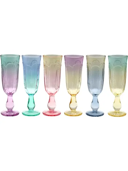 Viva Color Ombre Şampanya Kadehi, Sarı