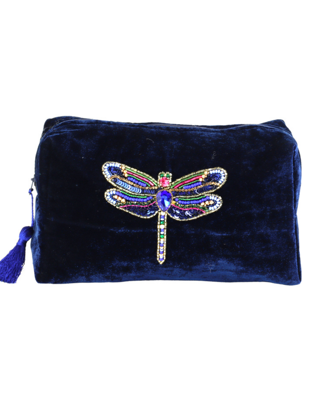 Dragonfly Dreams Kadife Makyaj Çantası – Midnight Amethyst