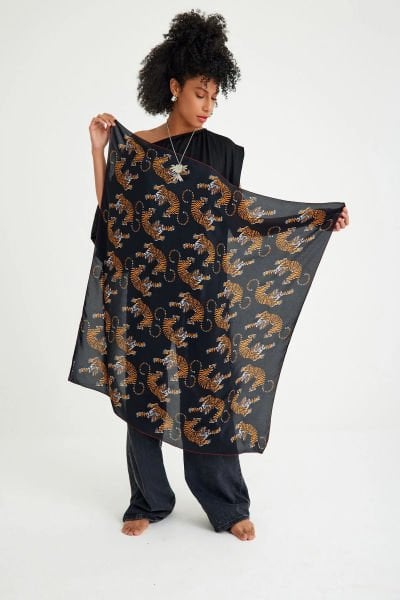 PANTHERA İPEK EŞARP - 105 CM X 105 CM