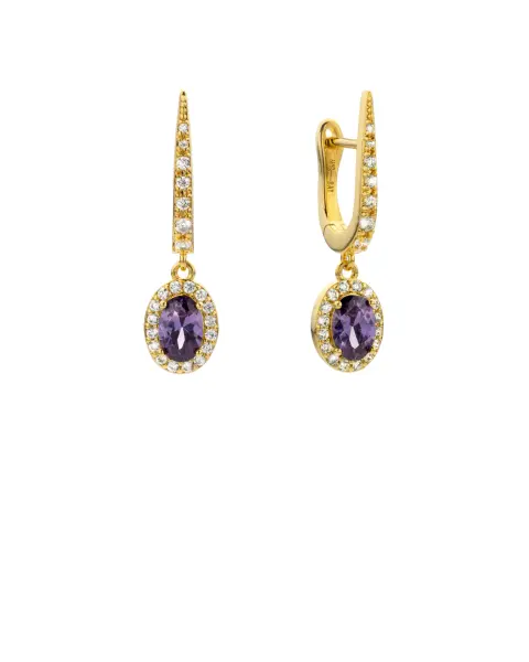 AMETHYST DYNASTY SWAROVSKİ KÜPE