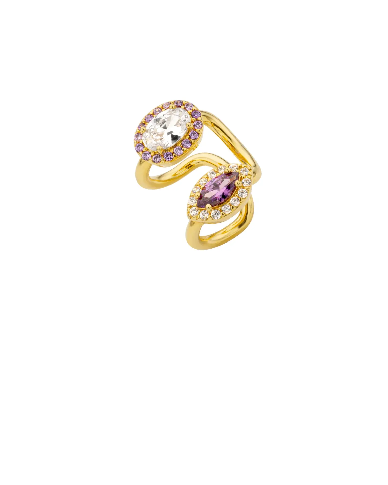 PURPLE YAMATO CUFF SWAROVSKİ KÜPE
