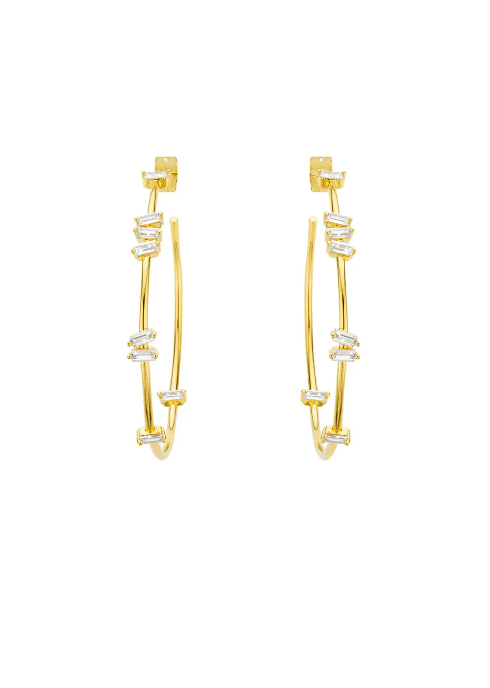 BAGUETTE HOOPS SWAROVSKI HALKA KÜPE