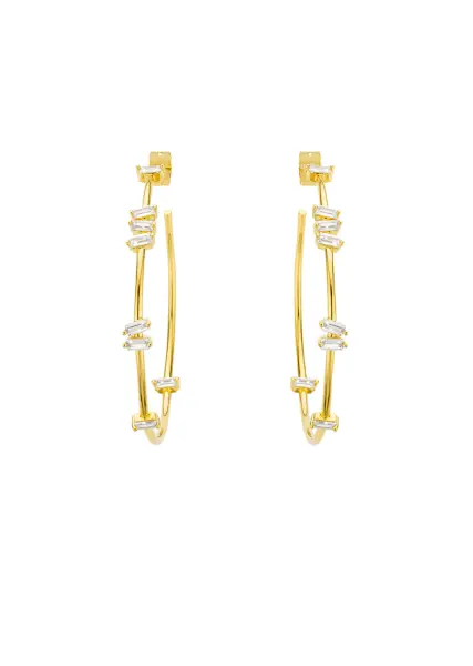 BAGUETTE HOOPS SWAROVSKI HALKA KÜPE