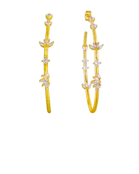 MAGNOLIA HOOPS SWAROVSKI HALKA KÜPE