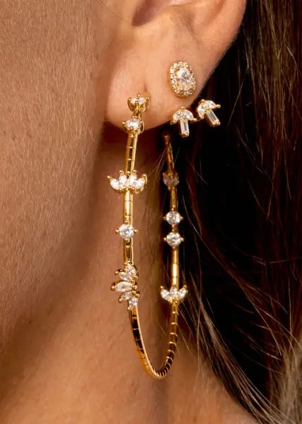 MAGNOLIA HOOPS SWAROVSKI HALKA KÜPE