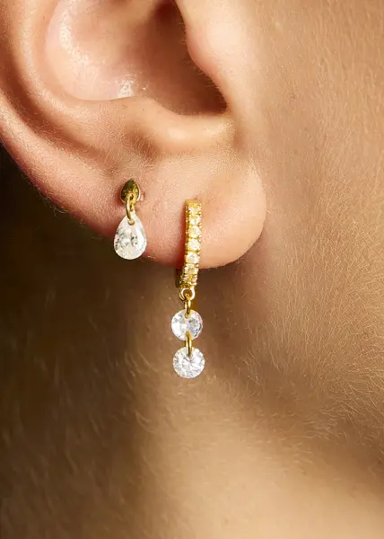 DOUBLE CRYSTAL DELHI SWAROVSKİ KÜPE