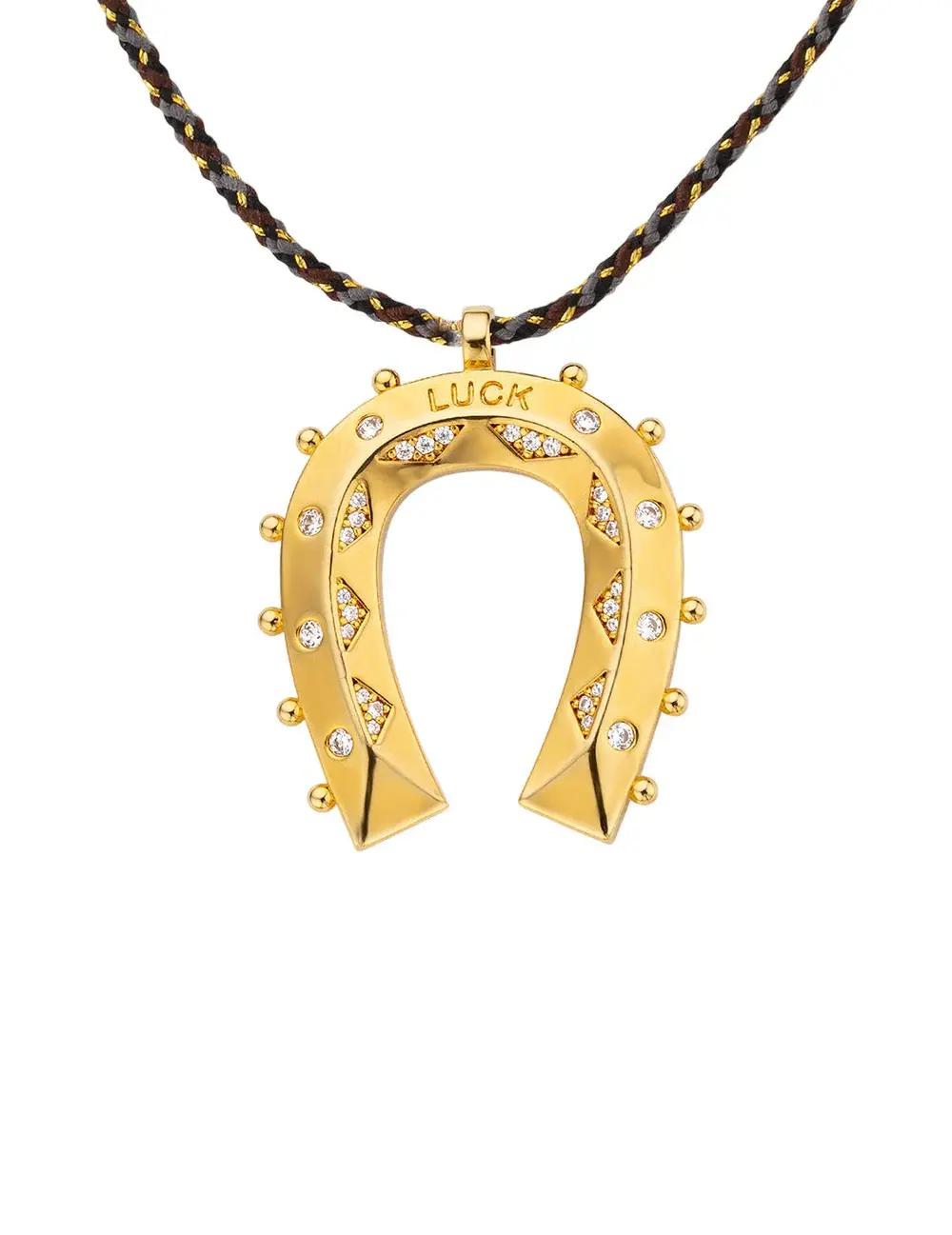 GOLD HORSESHOE SWAROVSKI KOLYE