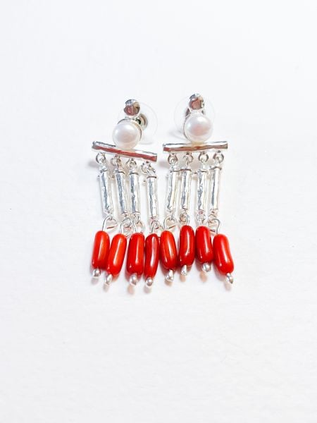 ISADORA'S CORAL GÜMÜŞ KÜPE