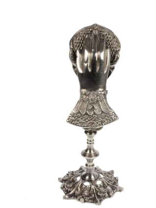 Victorian Gümüş Kaplama El Klipsi