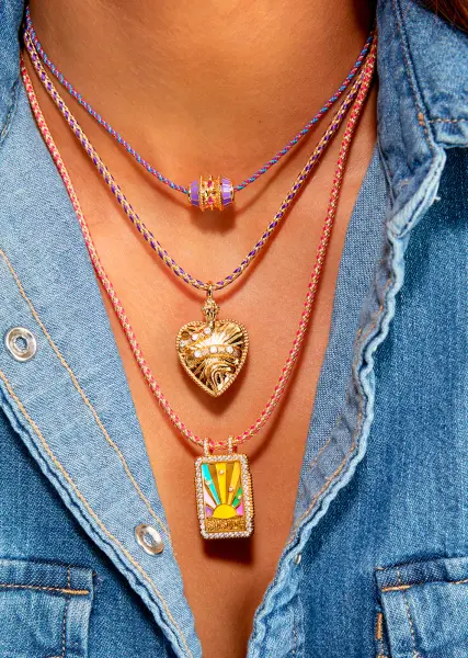 PURPLE TALISMAN SWAROVSKI KOLYE