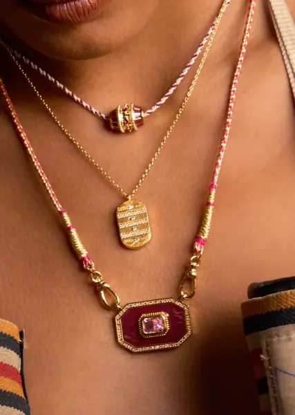 BURGUNDY YUCATAN SWAROVSKI KOLYE