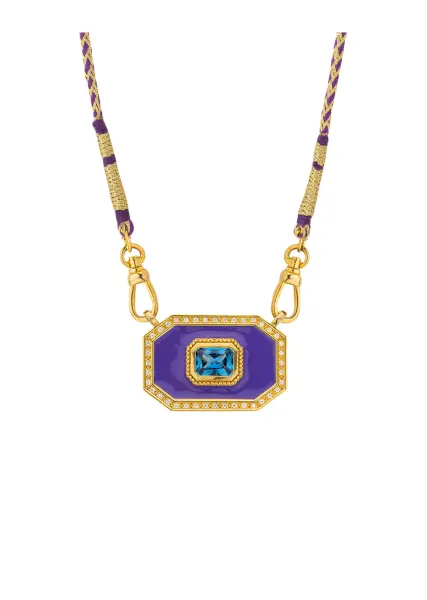 PURPLE YUCATAN SWAROVSKİ KOLYE