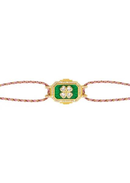GREEN TREFLE BOHEME SWAROVSKİ BİLEKLİK