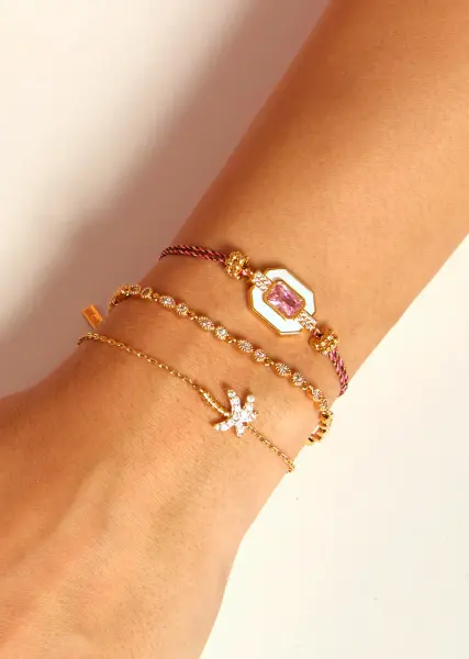 WHITE ART DECO SWAROVSKİ BİLEKLİK